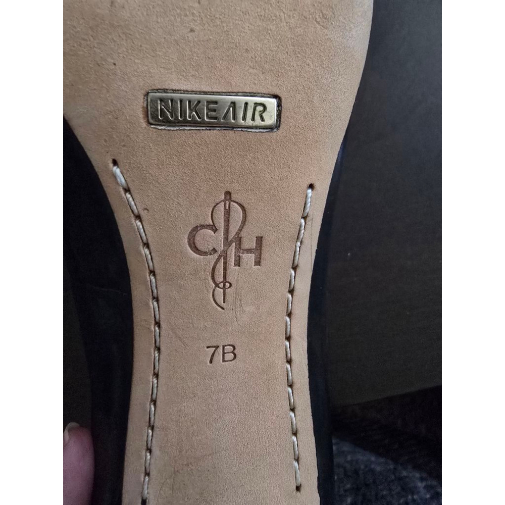 Women's Cole Haan Black & Gray Oxford Heels Sz 7 OfficeSiren 3.5in heel Nike Air - Picture 3 of 7